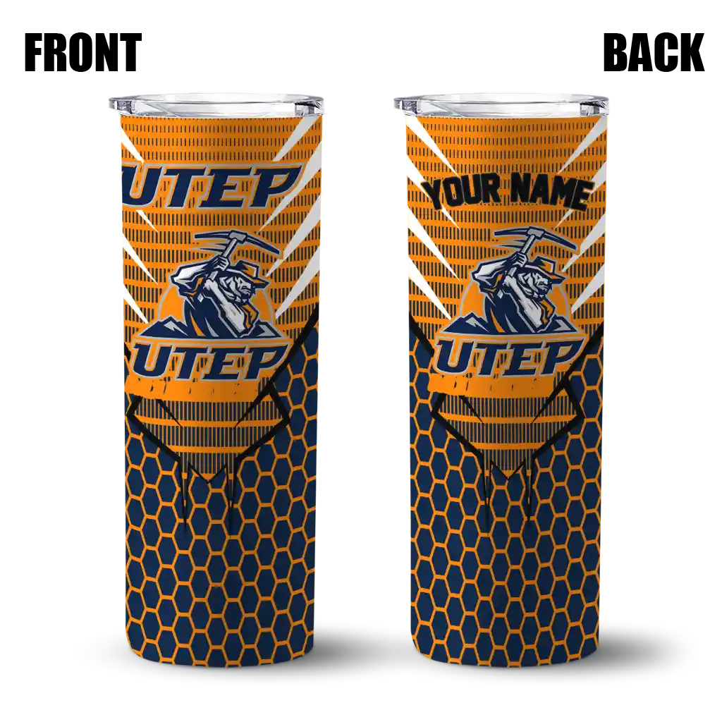 customized-utep-miners-chevron-stripes-blue-skinny-tumbler-fashion-forward.webp