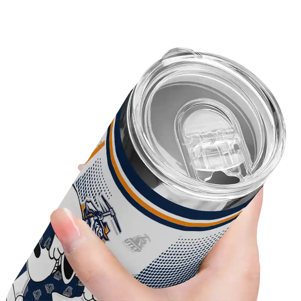 customized-utep-miners-snoopy-dog-blue-white-skinny-tumbler-high-quality.webp