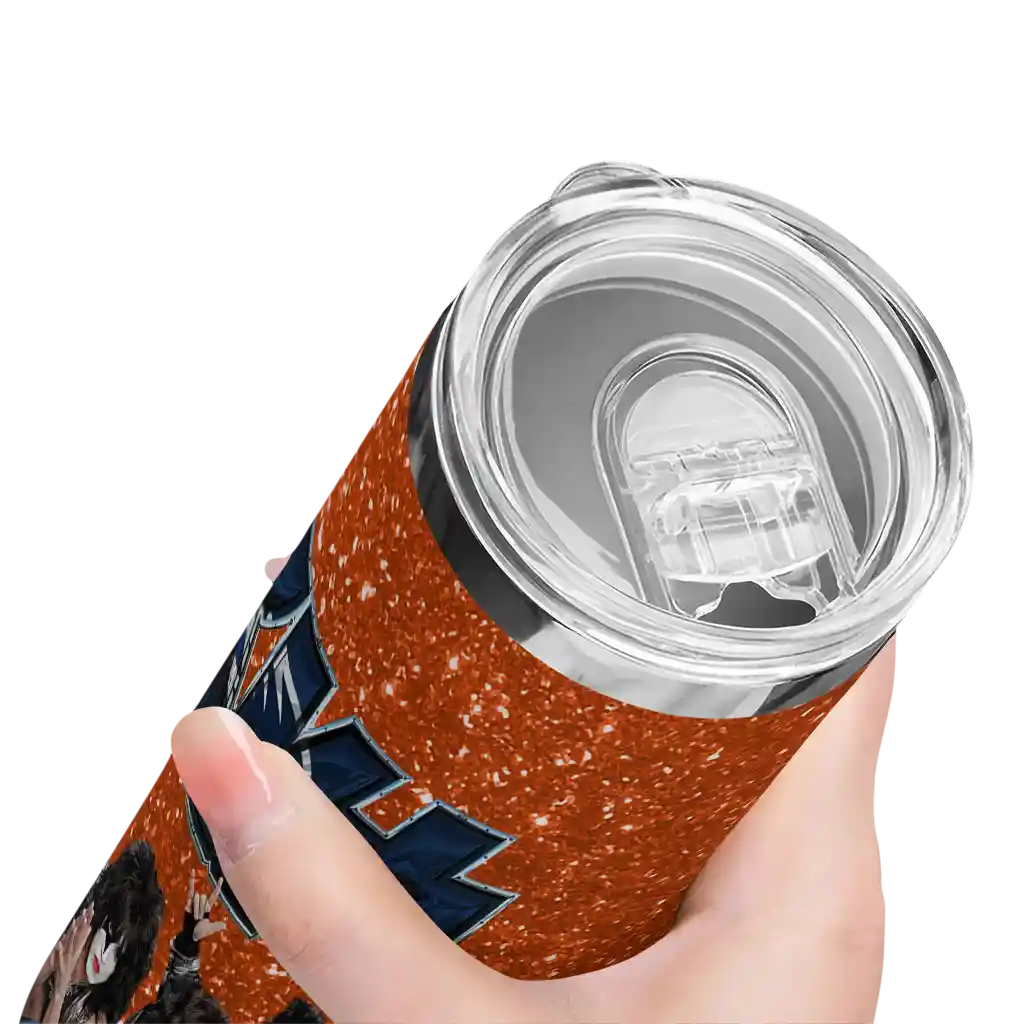 customized-utsa-roadrunners-kiss-band-blue-skinny-tumbler-high-quality.webp