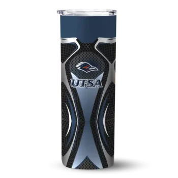 Customized UTSA Roadrunners Superman Emblem Orange Black Skinny Tumbler