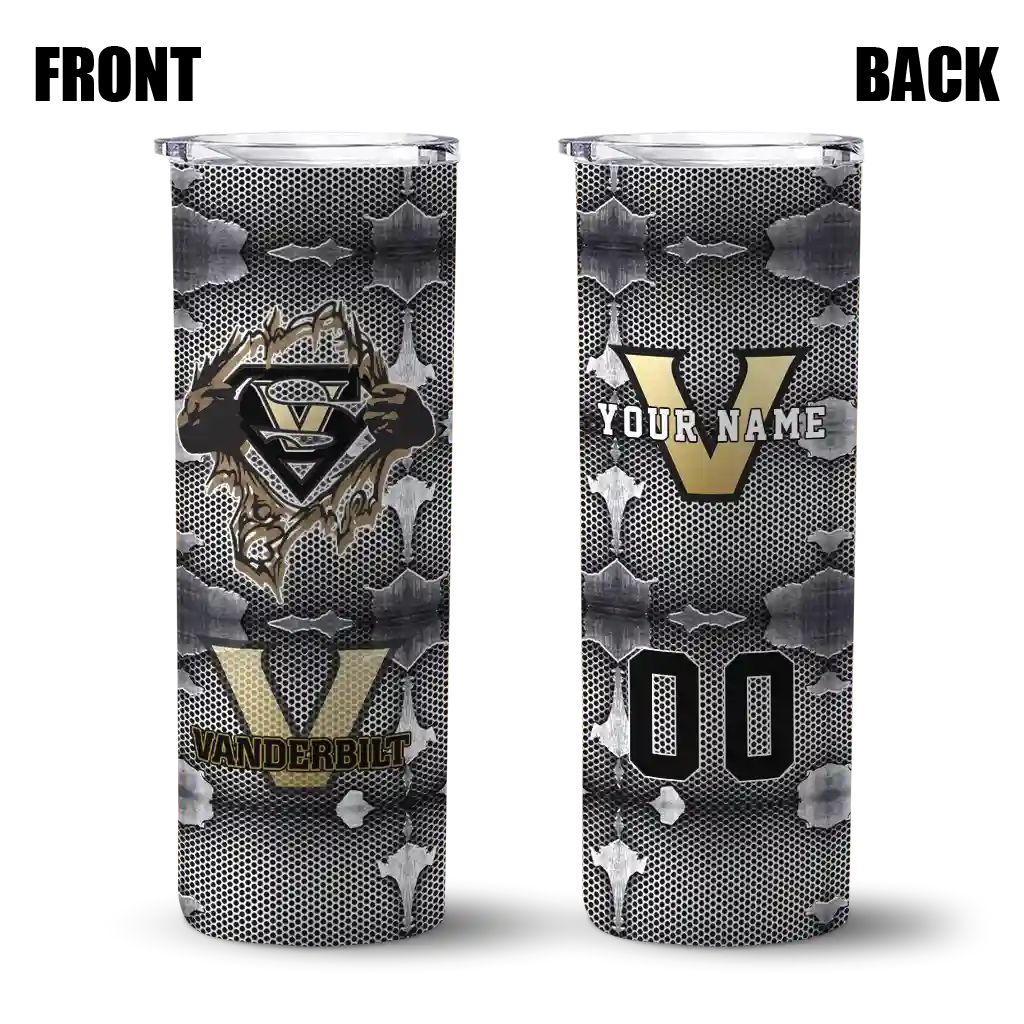 customized-vanderbilt-commodores-chevron-v-black-gray-skinny-tumbler-fashion-forward.webp