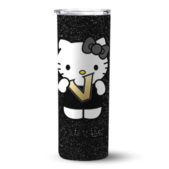 Customized Vanderbilt Commodores Hello Kitty Black Skinny Tumbler