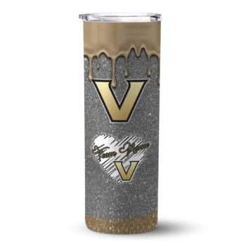 Customized Vanderbilt Commodores Pixel Fade Black Skinny Tumbler