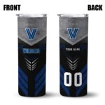 customized-villanova-wildcats-hexagon-honeycomb-navy-black-skinny-tumbler-best-selling.webp