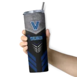 customized-villanova-wildcats-hexagon-honeycomb-navy-black-skinny-tumbler-best-selling.webp