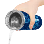 customized-villanova-wildcats-metallic-grid-navy-skinny-tumbler-best-selling.webp
