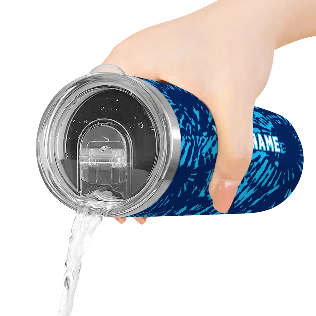 customized-villanova-wildcats-metallic-grid-navy-skinny-tumbler-latest-model-1.webp