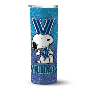 Customized Villanova Wildcats Snoopy Attitude Navy Skinny Tumbler