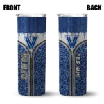 customized-villanova-wildcats-sparkle-drip-navy-skinny-tumbler-best-selling.webp