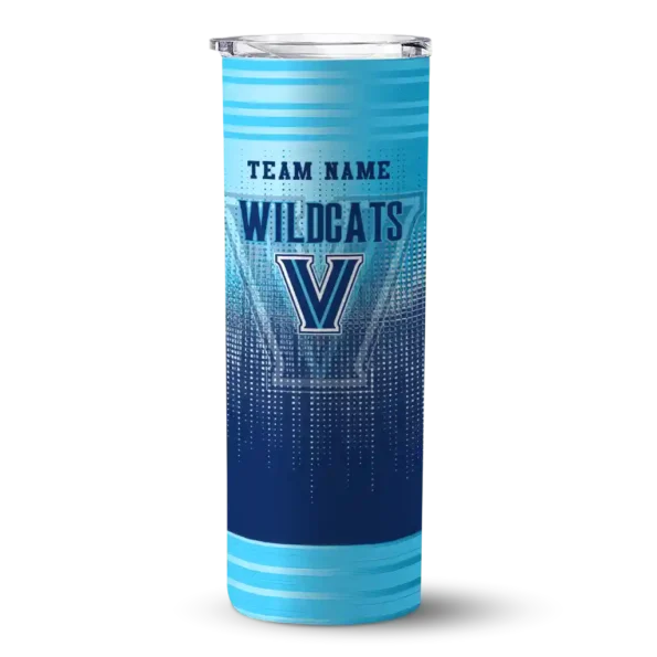 customized villanova wildcats swirl texture navy skinny tumbler best selling