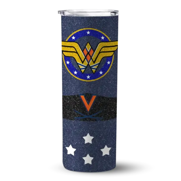 customized virginia cavaliers star cluster blue skinny tumbler best selling