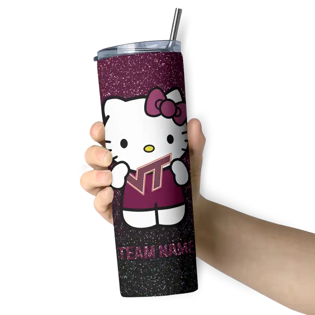 customized-virginia-tech-hokies-hello-kitty-maroon-black-skinny-tumbler-premium-grade-3.webp