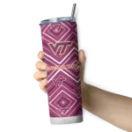 customized-virginia-tech-hokies-zipper-leopard-maroon-skinny-tumbler-best-selling.webp