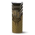 customized-wake-forest-demon-deacons-chevron-stripes-gold-skinny-tumbler-best-selling.webp