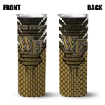 customized-wake-forest-demon-deacons-chevron-stripes-gold-skinny-tumbler-best-selling.webp