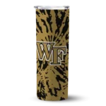 customized-wake-forest-demon-deacons-metallic-grid-gold-skinny-tumbler-best-selling.webp