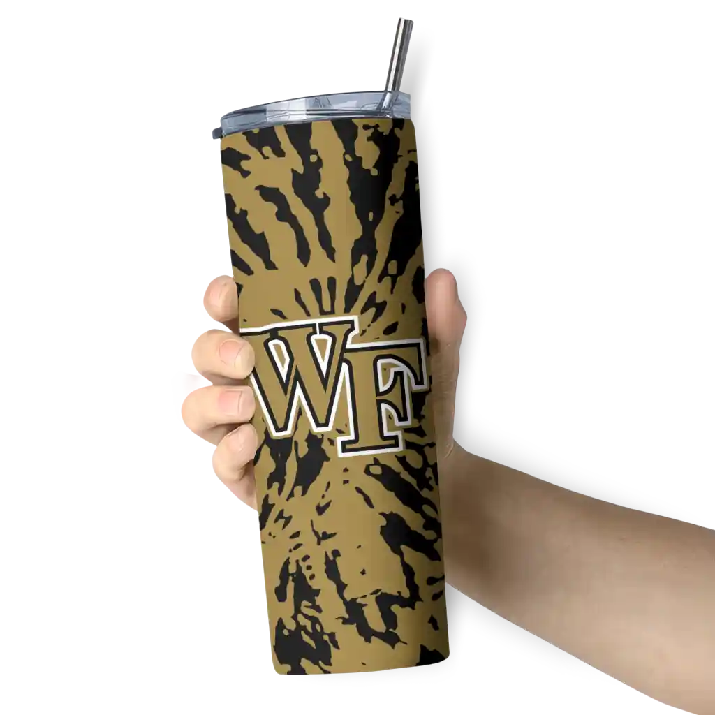 customized-wake-forest-demon-deacons-metallic-grid-gold-skinny-tumbler-premium-grade-1.webp