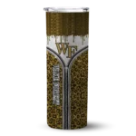 customized-wake-forest-demon-deacons-sparkle-drip-gold-skinny-tumbler-best-selling.webp