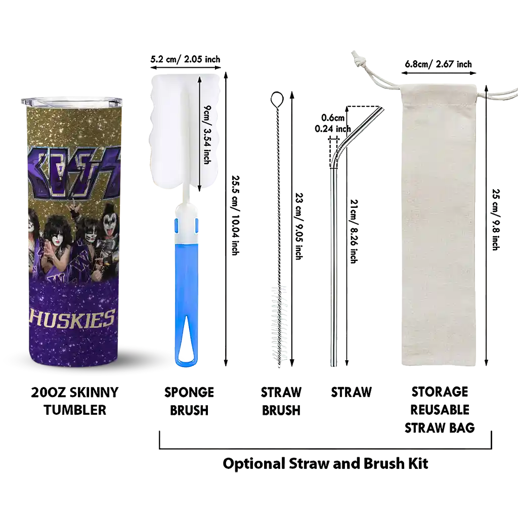 customized-washington-huskies-kiss-band-gold-skinny-tumbler-new-arrival.webp