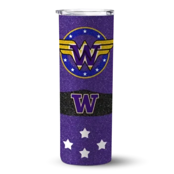 Customized Washington Huskies Star Cluster Purple Skinny Tumbler