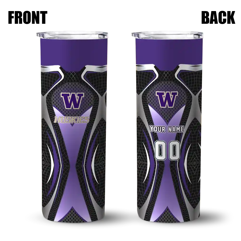 customized-washington-huskies-superman-emblem-purple-black-skinny-tumbler-fashion-forward-1.webp