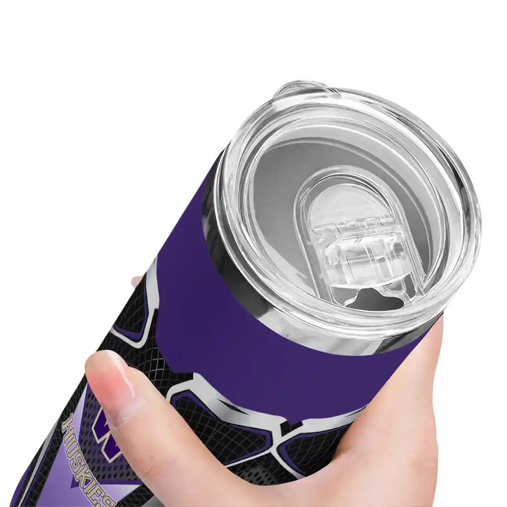 customized-washington-huskies-superman-emblem-purple-black-skinny-tumbler-high-quality-1.webp