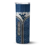 customized-west-virginia-mountaineers-sparkle-drip-blue-skinny-tumbler-best-selling.webp