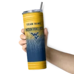 customized-west-virginia-mountaineers-swirl-texture-blue-skinny-tumbler-best-selling-1.webp