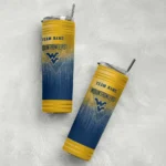customized-west-virginia-mountaineers-swirl-texture-blue-skinny-tumbler-best-selling-1.webp