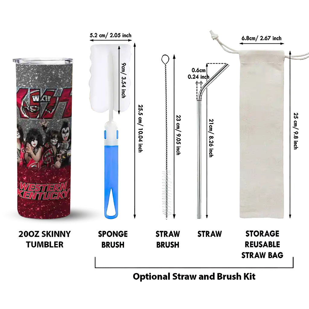 customized-western-kentucky-hilltoppers-kiss-band-black-skinny-tumbler-new-arrival.webp