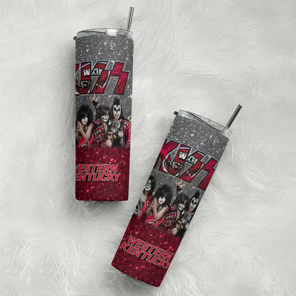 customized-western-kentucky-hilltoppers-kiss-band-black-skinny-tumbler-top-rated.webp