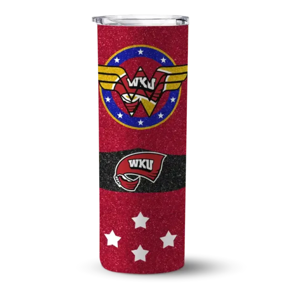 customized western kentucky hilltoppers star cluster red skinny tumbler best selling