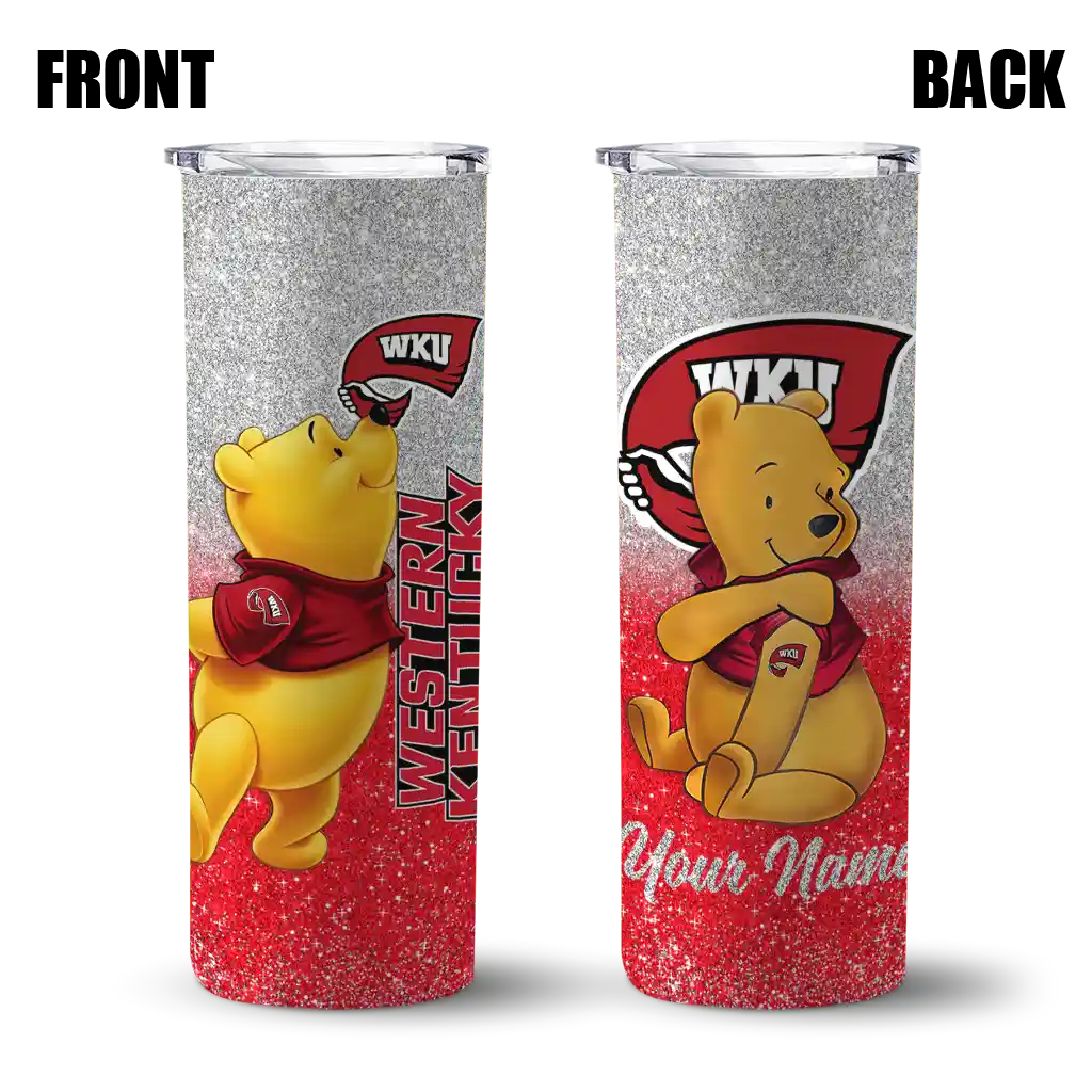 customized-western-kentucky-hilltoppers-winnie-the-pooh-red-gray-skinny-tumbler-fashion-forward.webp