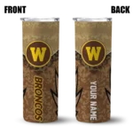 customized-western-michigan-broncos-spiral-burst-print-brown-skinny-tumbler-best-selling.webp