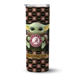 customized-western-michigan-broncos-yoda-cozy-brown-black-skinny-tumbler-best-selling-1.webp