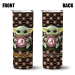 customized-western-michigan-broncos-yoda-cozy-brown-black-skinny-tumbler-best-selling-1.webp