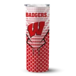 customized-wisconsin-badgers-chevron-stripes-red-skinny-tumbler-best-selling.webp