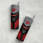 customized-wisconsin-badgers-hexagon-honeycomb-red-black-skinny-tumbler-best-selling.webp