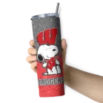 customized-wisconsin-badgers-snoopy-attitude-red-skinny-tumbler-best-selling-1.webp