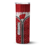 customized-wisconsin-badgers-sparkle-drip-red-skinny-tumbler-best-selling.webp