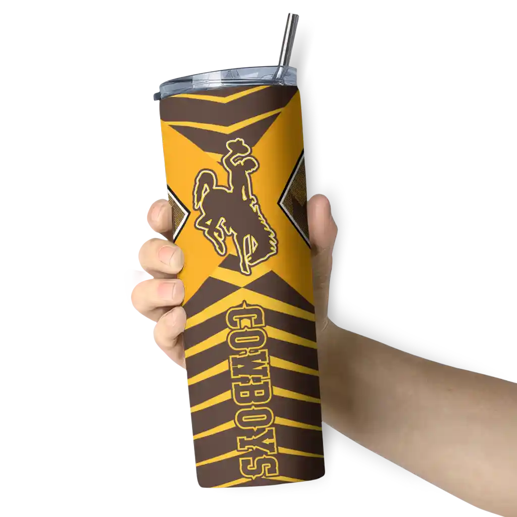 customized-wyoming-cowboys-camo-texture-brown-skinny-tumbler-premium-grade.webp