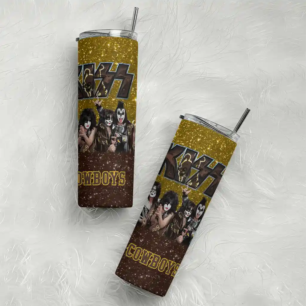customized-wyoming-cowboys-kiss-band-gold-skinny-tumbler-top-rated.webp