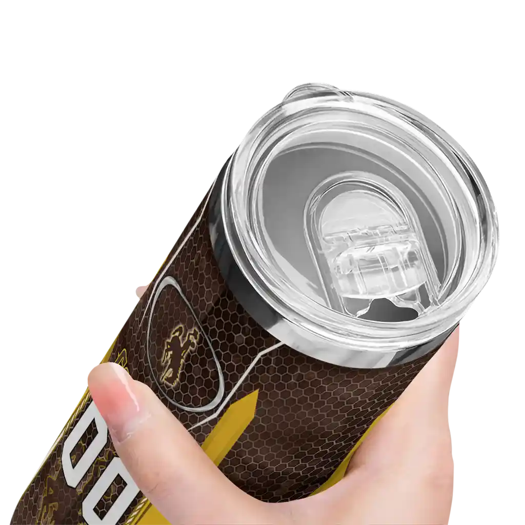 customized-wyoming-cowboys-stacked-diamond-brown-skinny-tumbler-high-quality.webp
