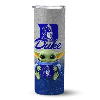 Duke Blue Devils Yoda Smile Blue Skinny Tumbler