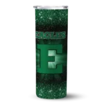 eastern-michigan-eagles-radiant-glitter-green-skinny-tumbler-best-selling.webp