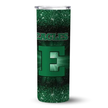 Eastern Michigan Eagles Radiant Glitter Green Skinny Tumbler
