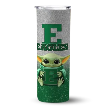 Eastern Michigan Eagles Yoda Smile Green Skinny Tumbler