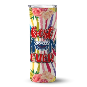 Florida Atlantic Owls Flower Cluster Skinny Tumbler