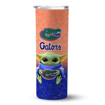 Florida Gators Yoda Smile Blue Skinny Tumbler