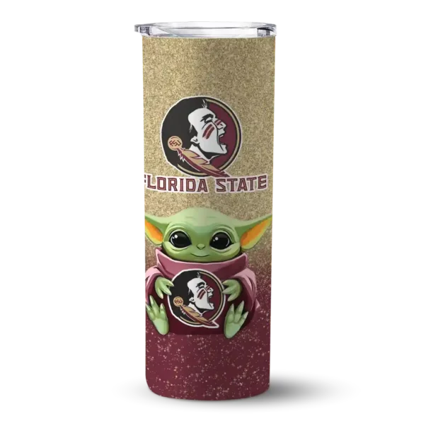 florida state seminoles yoda smile garnet skinny tumbler best selling